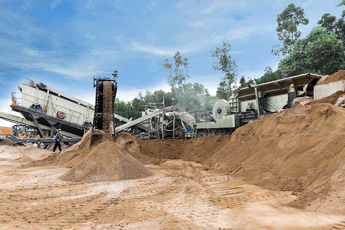 Ghana 100-120TPH Granite Portable Crushing Plant